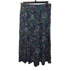 Vintage 90s‎ Boho Midi Skirt Art To Wear Stain Glass Floral Size 12 Whimsygoth